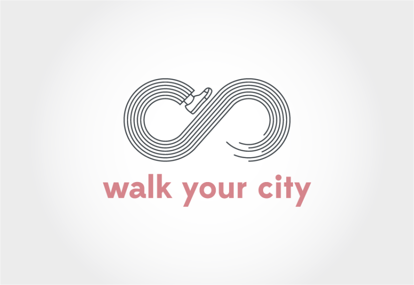 Logo Design graphic brand manual shoes walk city Travel