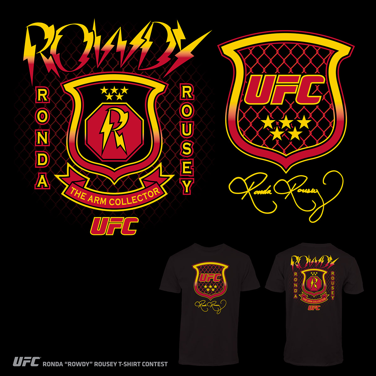 MMA UFC Rowdy Ronda Rowsey Walk-out Tee Octagon The Arm Collector MMA T-shirts t-shirt http://rondarousey.net ronda rousey http://www.ufcstore.com