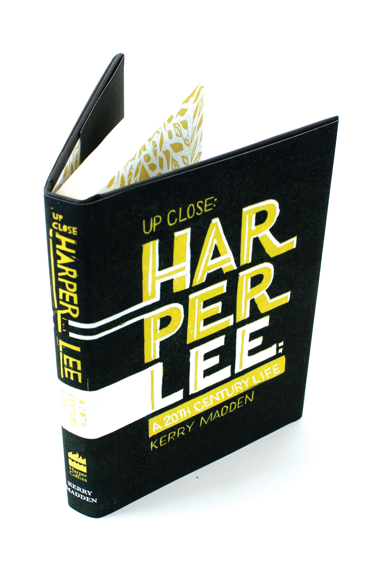 harper lee book cover yellow printmaking linocut hand-lettering Tree  mockingbird to kill go set a watchman harper collins letterpress