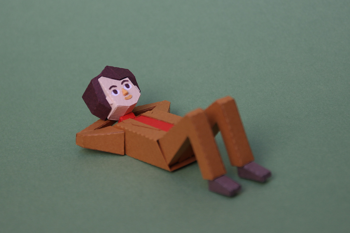 papercraft lowpoly david attenborough carl sagan audubon grizzly man Fungi Exhibition  Home Hotel Diorama