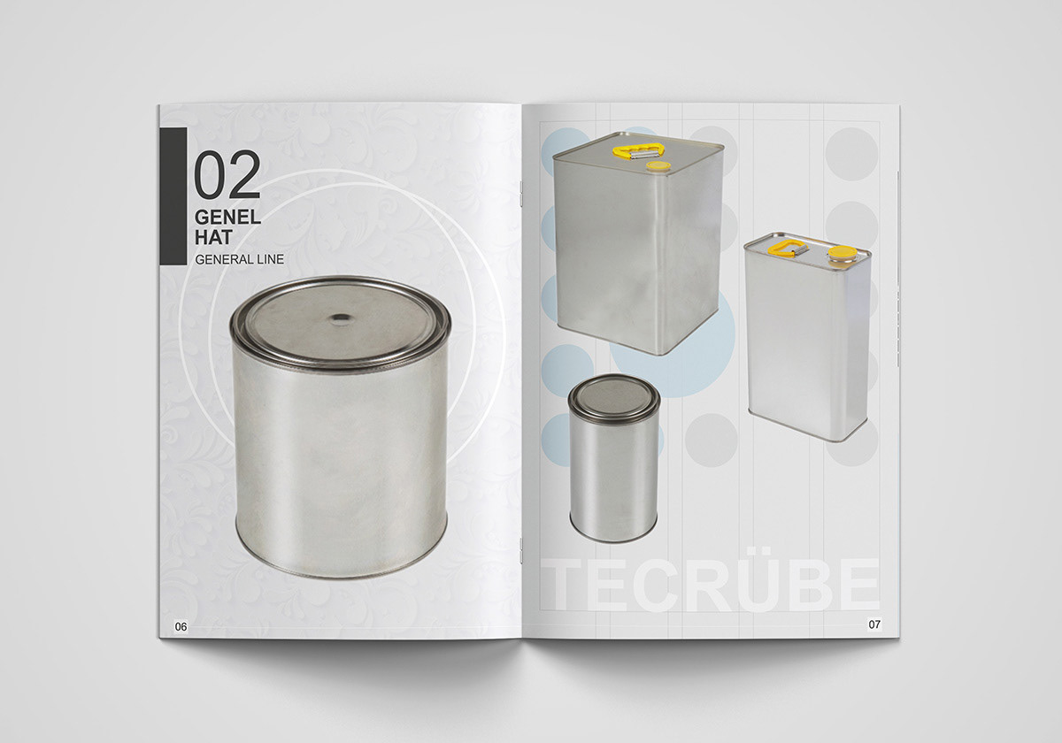Teneke kutu ürün katalog tasarımı
