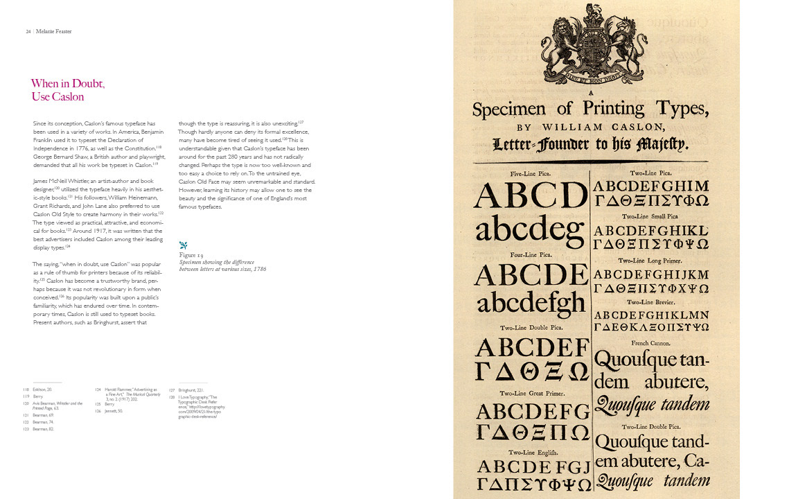 Caslon  typography Monograph