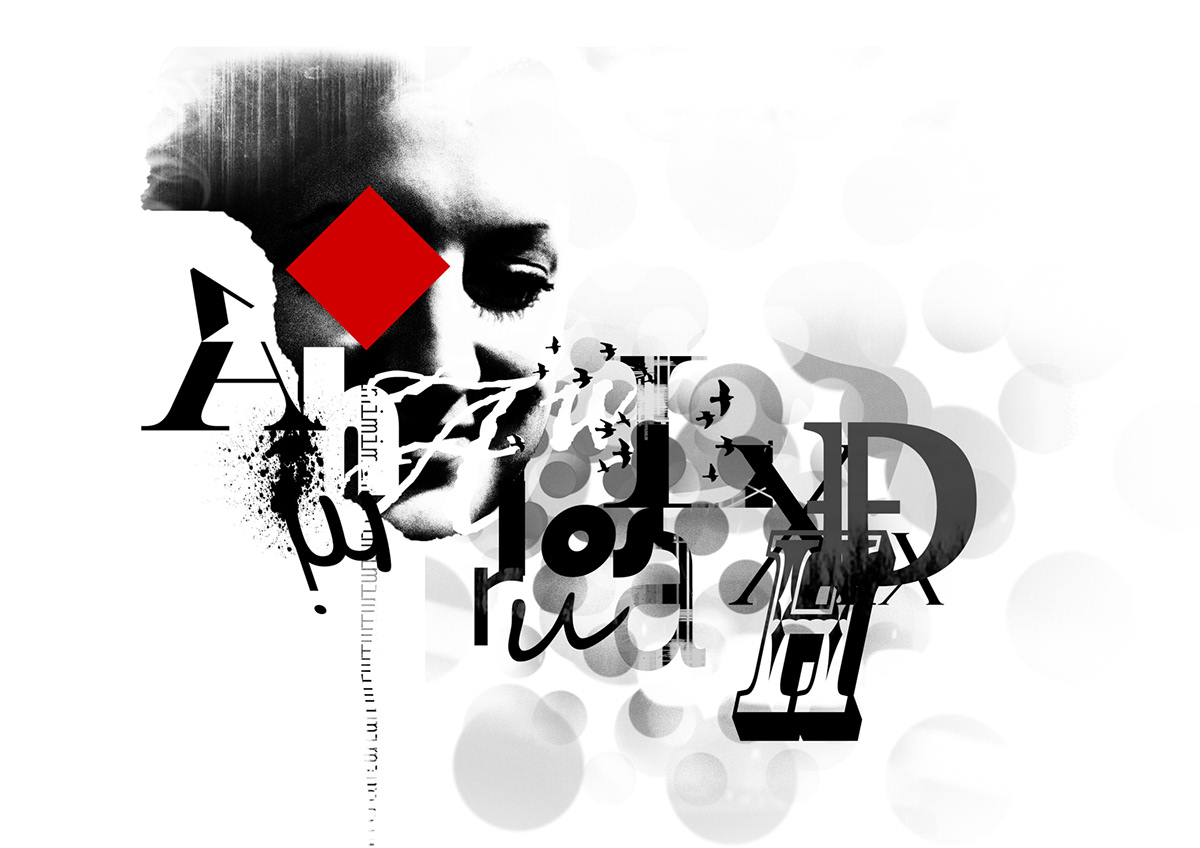 photoshop typo letters graphic inspirational abstract experimental