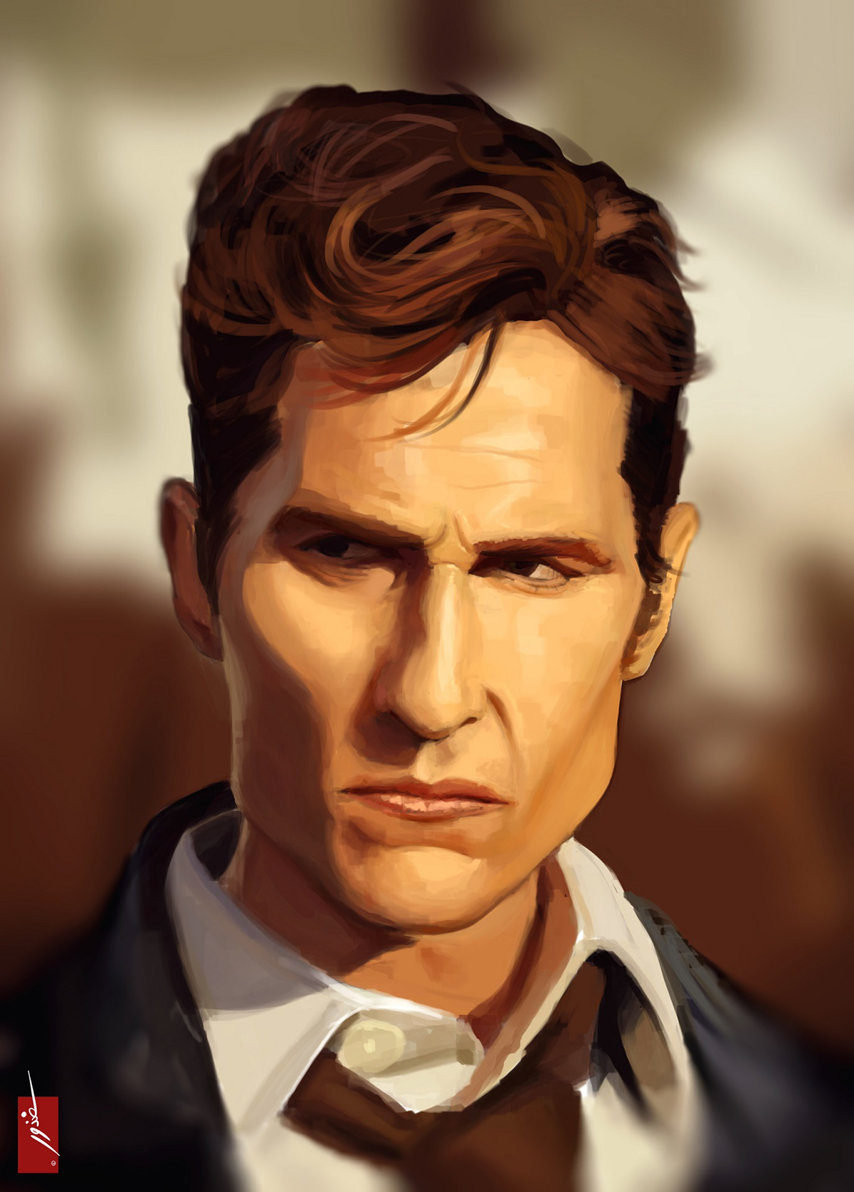 #True Detective Matthew McConaughey portrait
