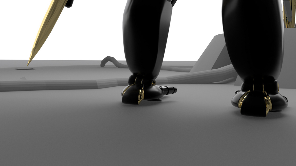 Nike adidas 3D Maya auto desk lilo and stich robot mech design Space  ship space ship black and gold Arnold Render Renders unedited