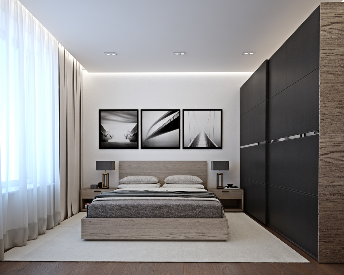 дизайн интерьера Дизайн загородного дома проектирование визуализация 3D interior design  Interior design black White