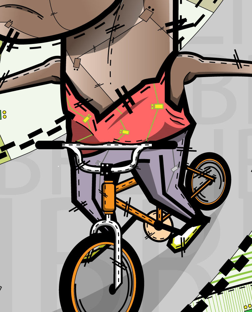 JhonBMlk Desoqp Ink  adobe illustrator bikefriendly vector bicicleta inspiration Ilusctración libertad