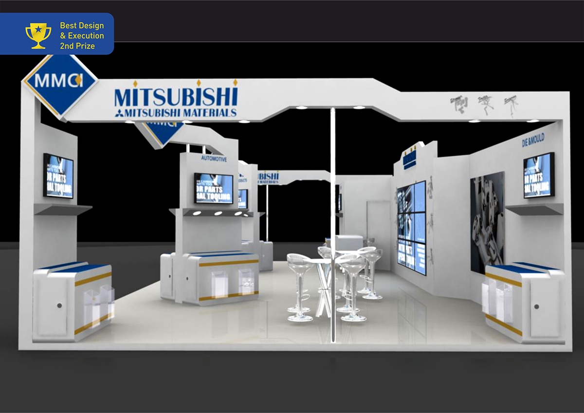 9 Studioworks PUNE Exhibition  Stall Design graphic Graphic Designer Awards Mitsubishi material