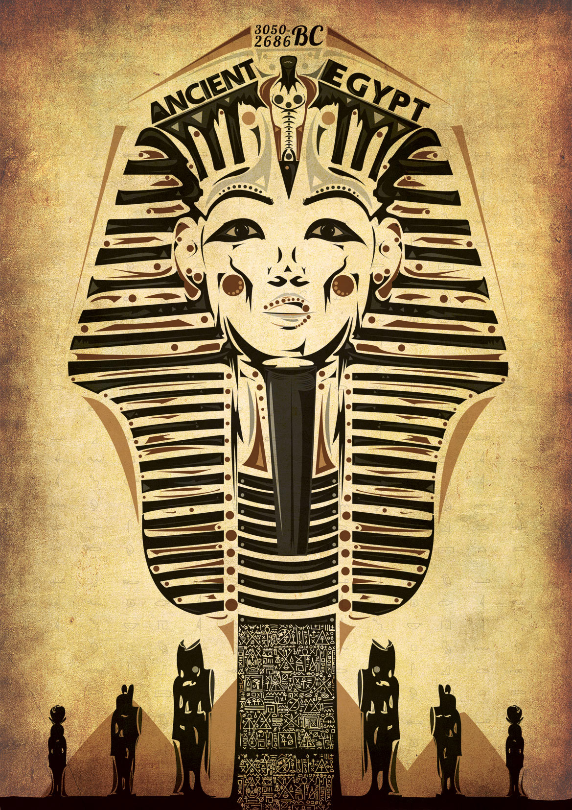 egypt egyptian poster ILLUSTRATION  cool pyramids vector art
