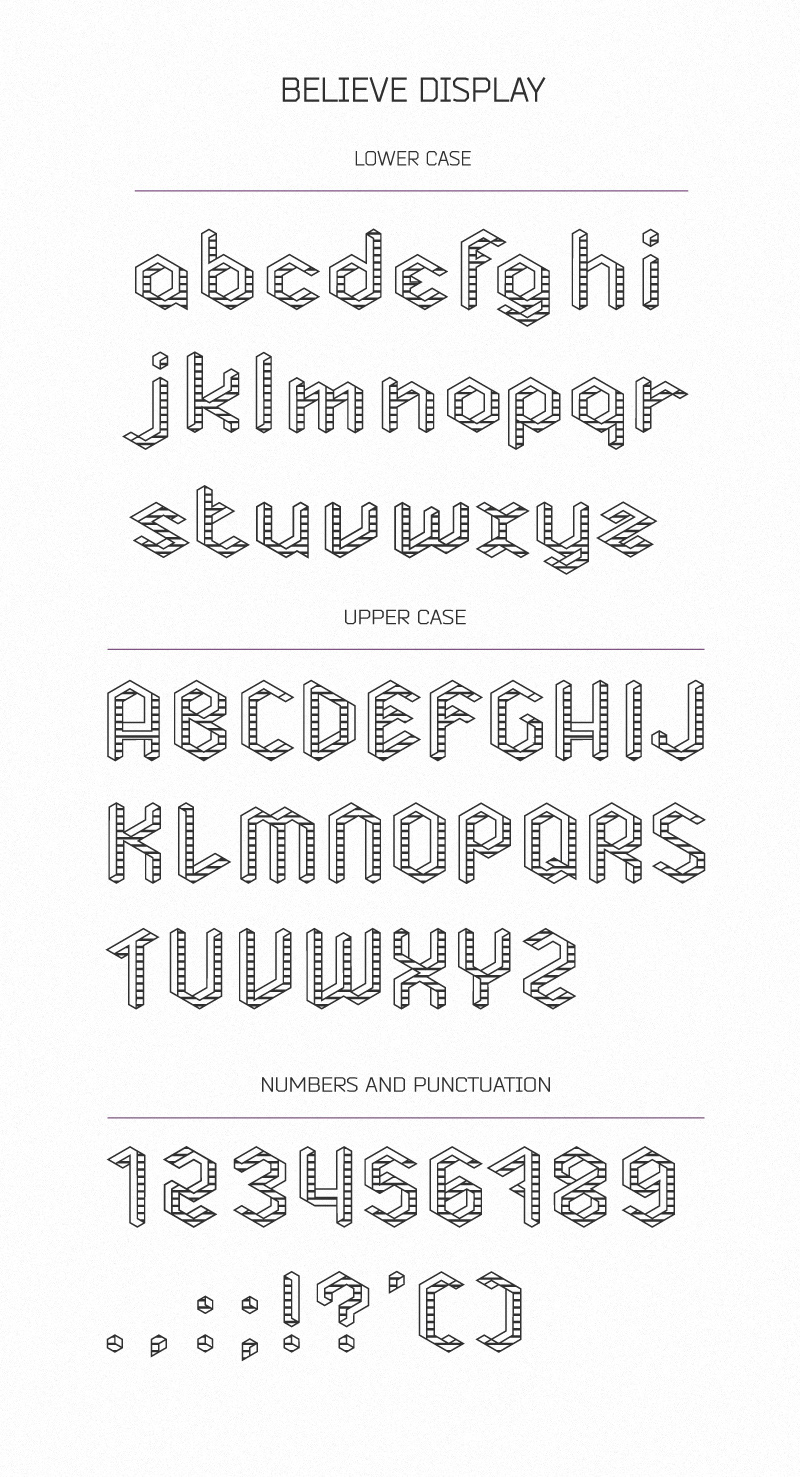 Impossible font font penrose impossible shapes believe font geometric typography