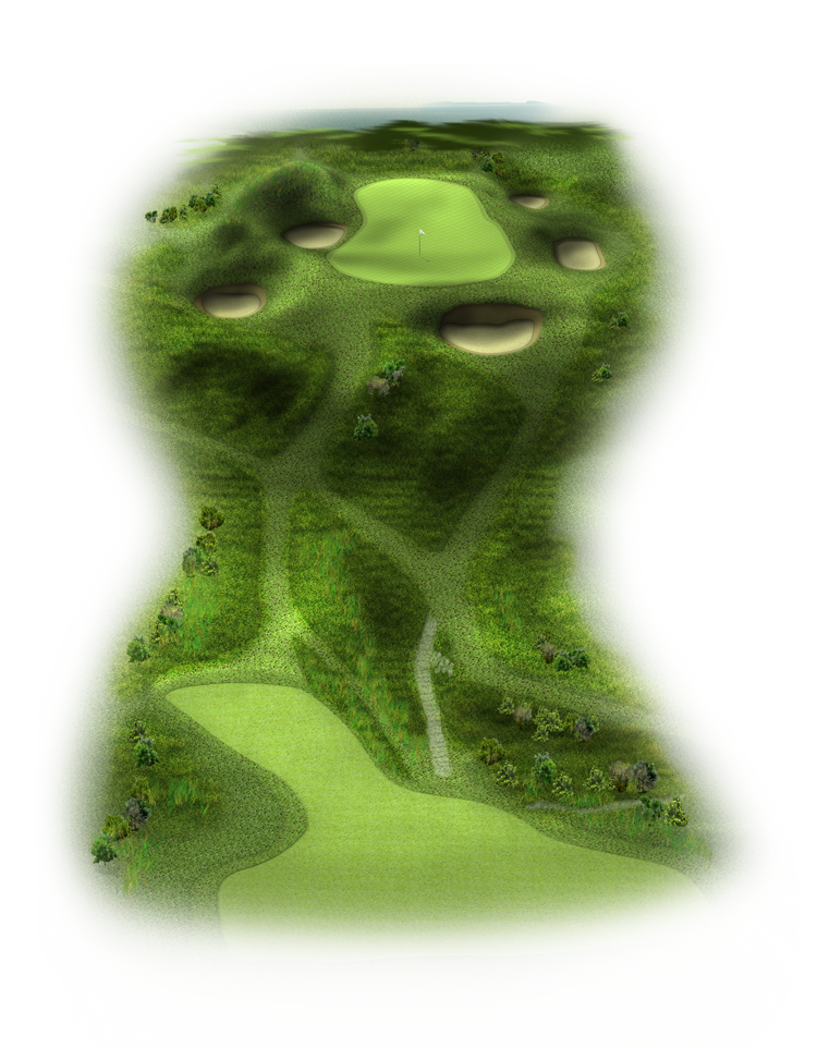 Magazine illustration golf magazine Golf Course Design instructional map 3d design Golf Hole periodical