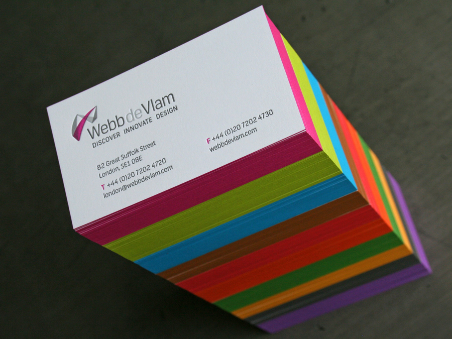 Business Cards design edge painting
