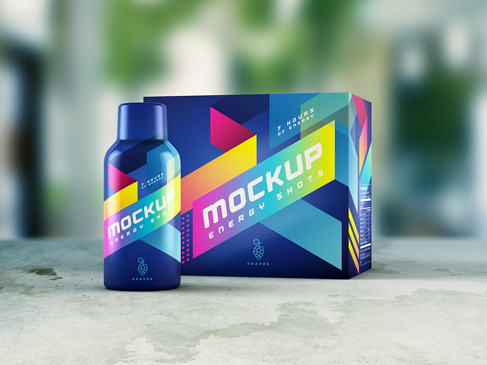 Download Energy Shot / Energy Drink MockUp on Behance Free Mockups