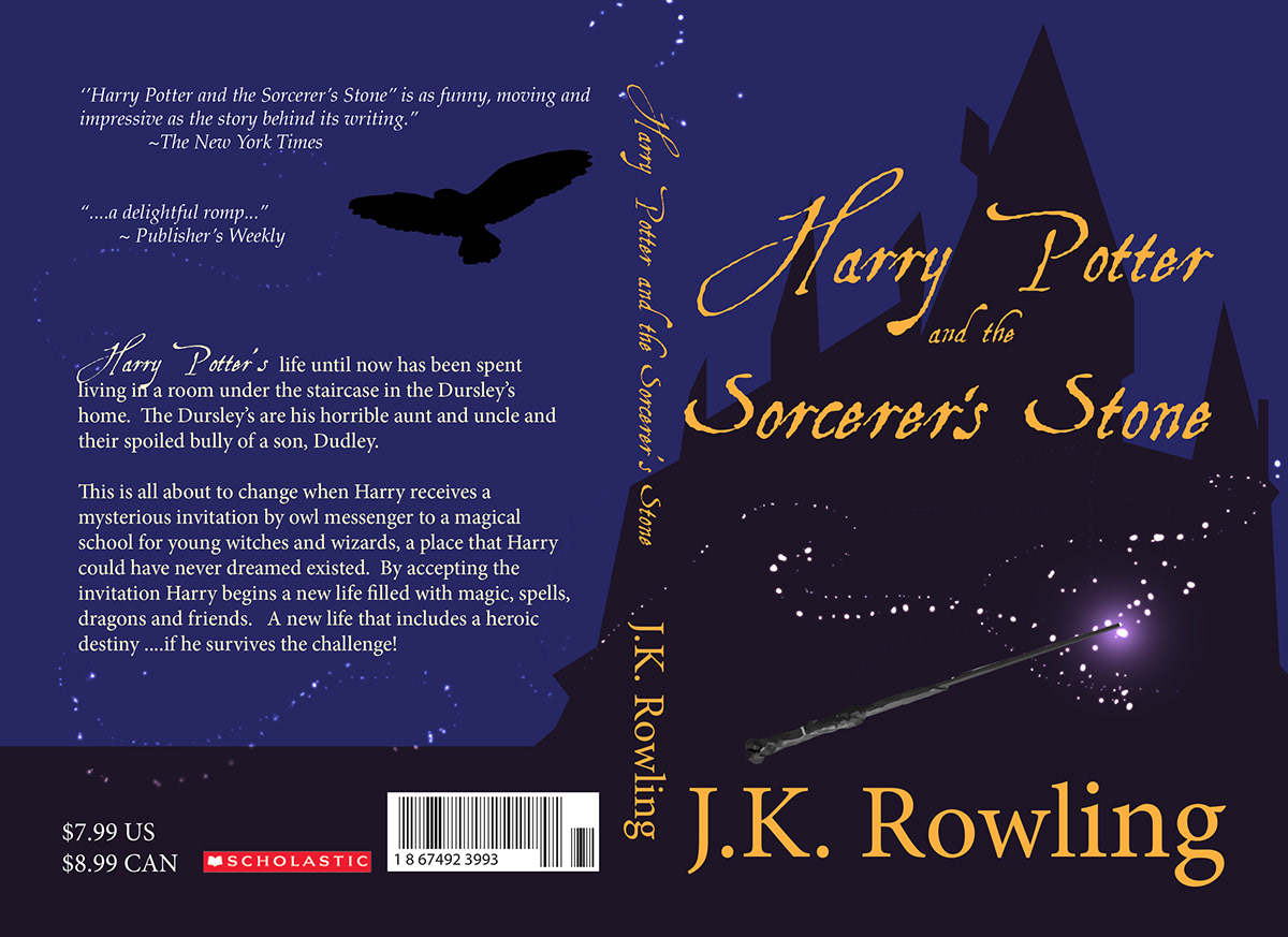 redesign book cover harry potter sorcerer's stone