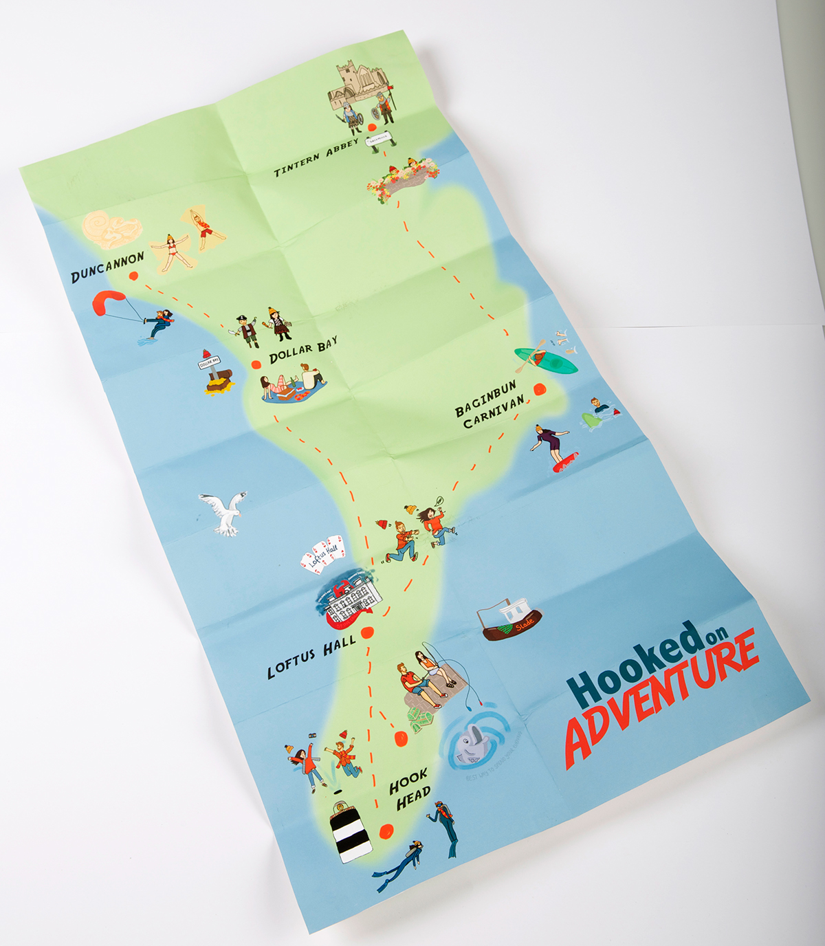 #illustration #map #accordion fold #touristguide #souvenir map #adventure  #hookedonadventure #activities #pocket guide #print #fold out #characters 