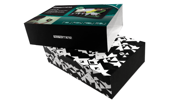 tablet Pack giftbox pattern Technology tecnofriend Electronics argentina Ribeiro sleeve box black and white ttv-100 TDA