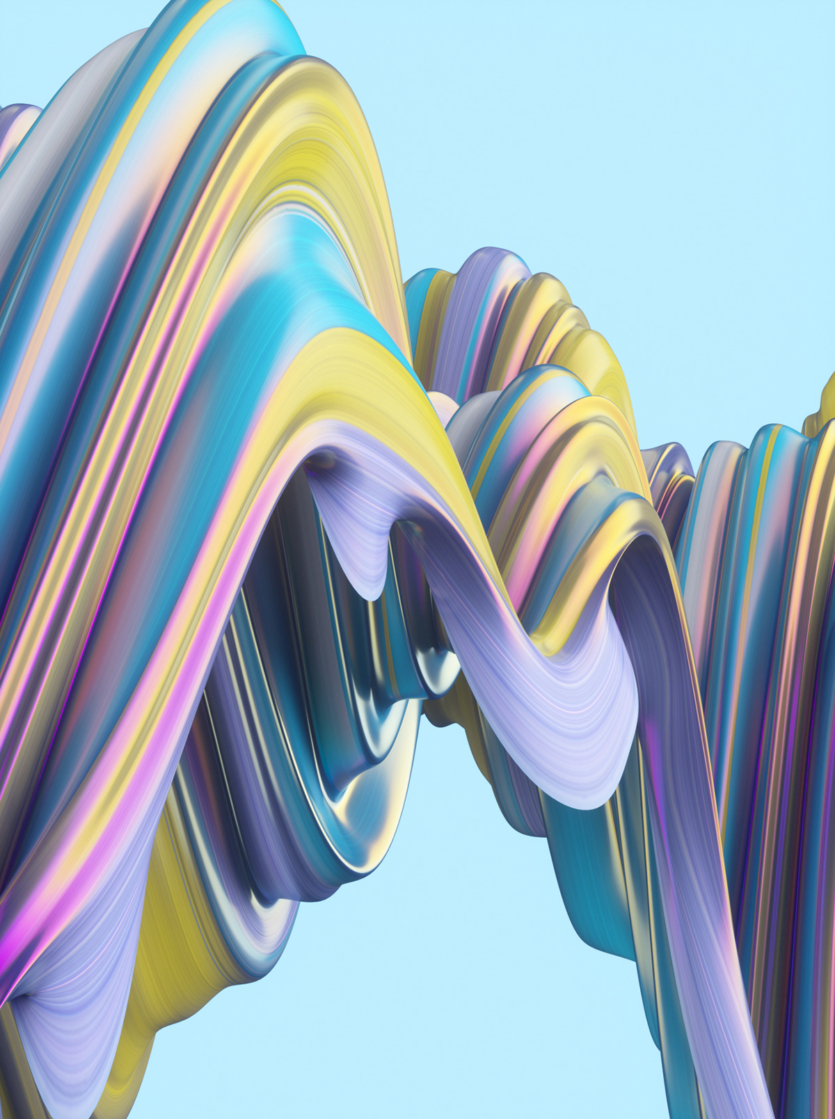 Pastels waves visuals ads Food  ice cream digital 3D