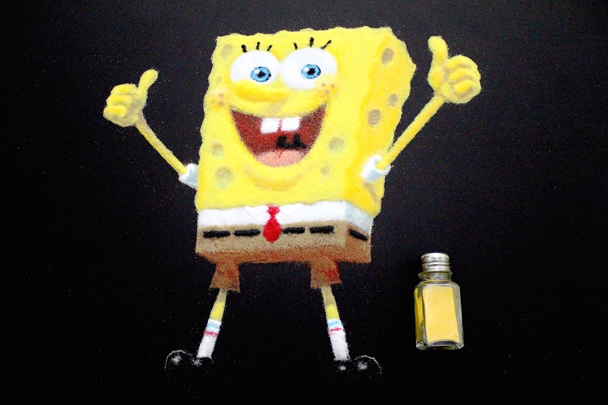 Salt Art food art spongebob