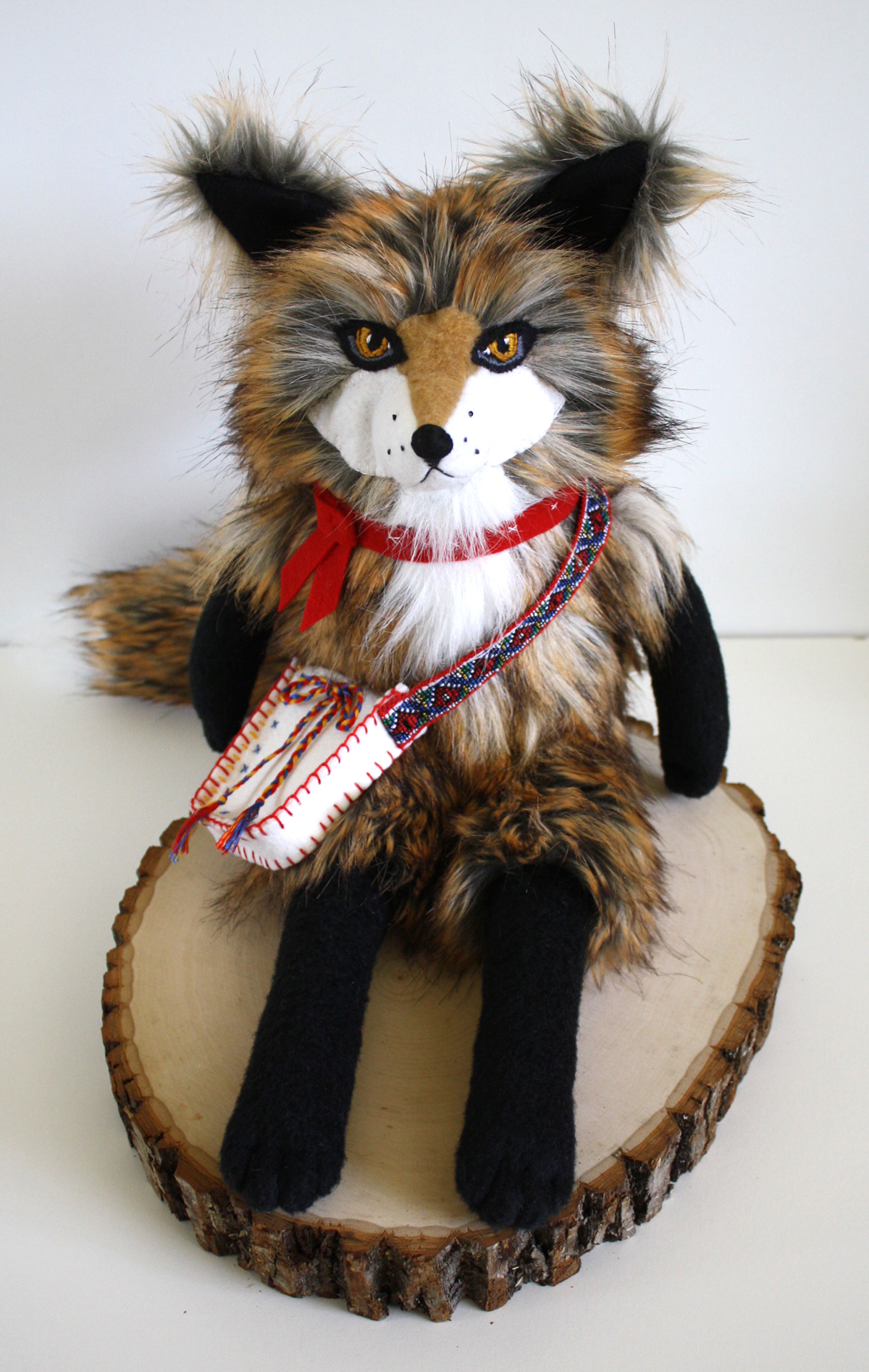 FOX  plush stuffed animal Colombian soft sculpture