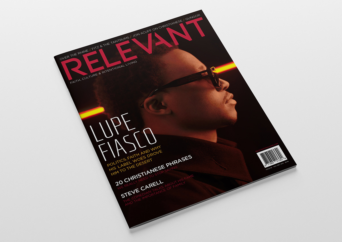 RELEVANT Magazine redesign Entertainment publishing   spreads Music artist rapper Lupe Fiasco magazine