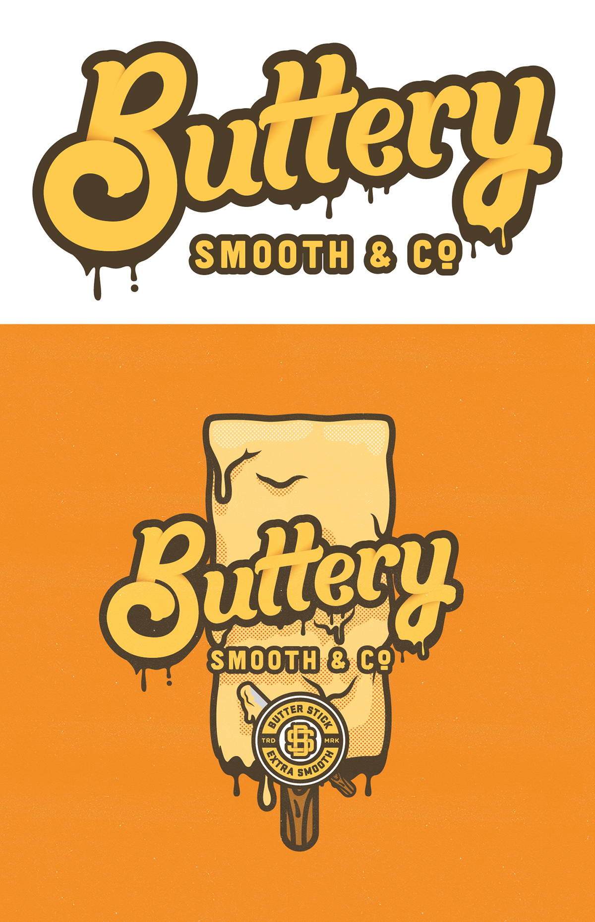 butter stick wood textures letters