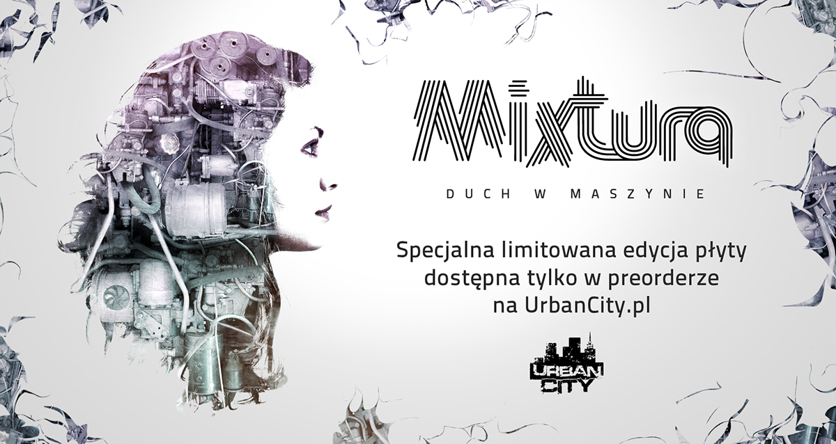 Mixtura video VJ electronic music band CD cover photo design graphic poland artwork duch w maszynie ghost in machine Tekturka
