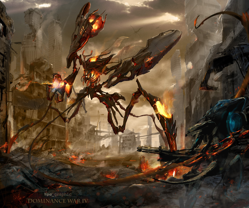 concept art dominance war 4 DW4 monster game 2D art
