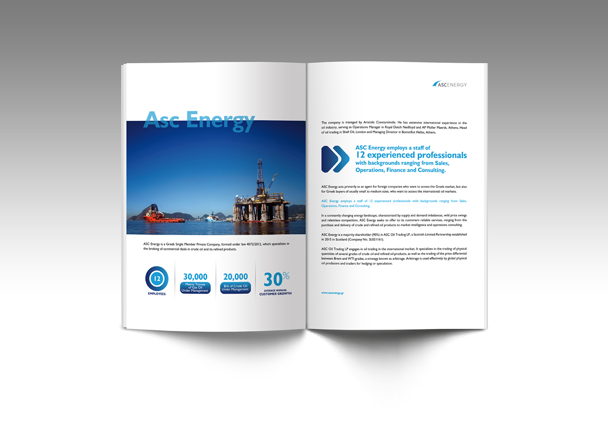 brochure Layout print oil_markets stationary
