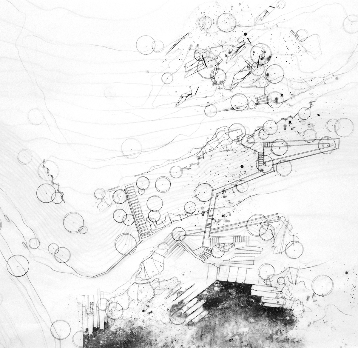 Design Principles Studio waterfront experiential map sculpture modeling watercolor Landscape Landscape Architecture 