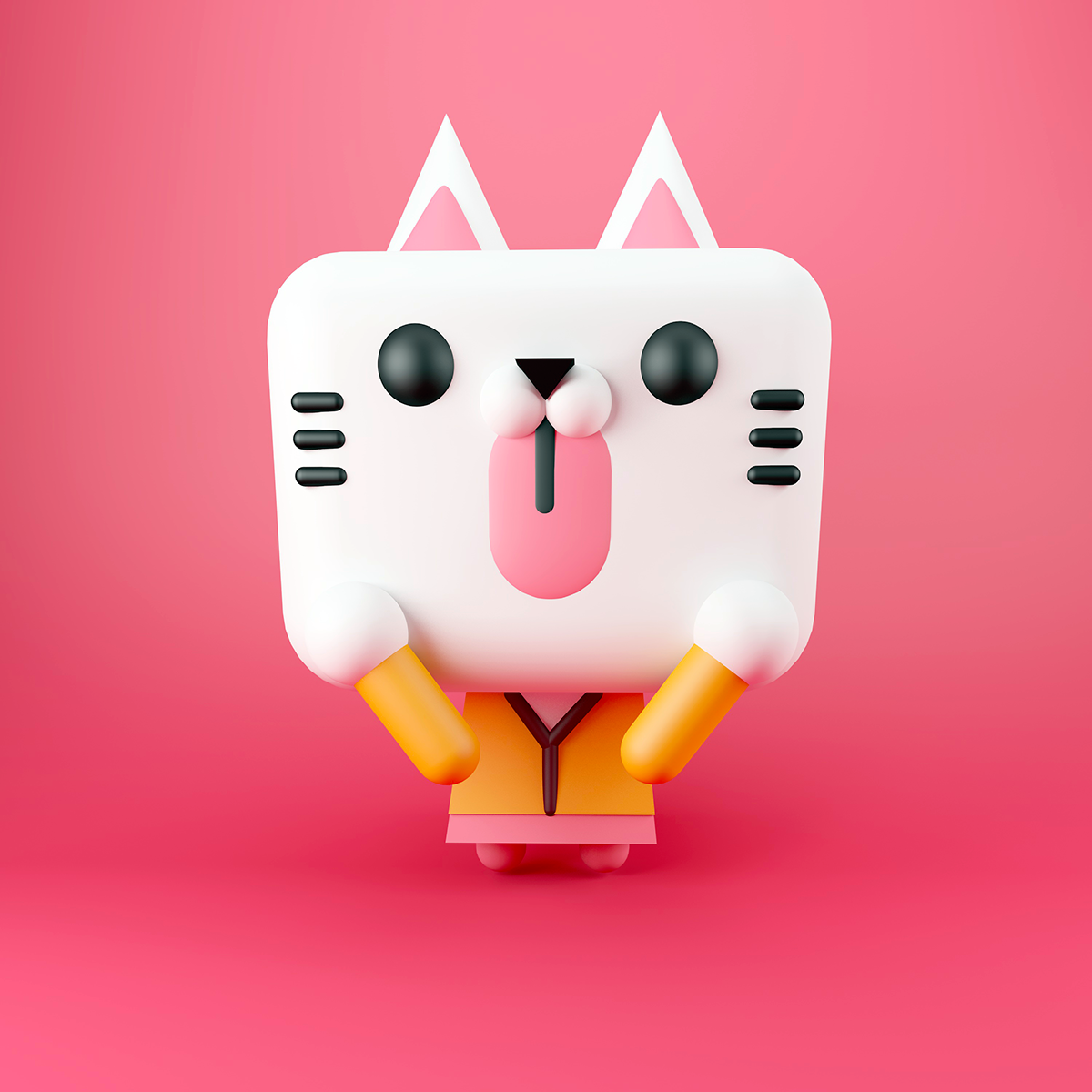 3D Cat cinema4d Stickerapp iconapp