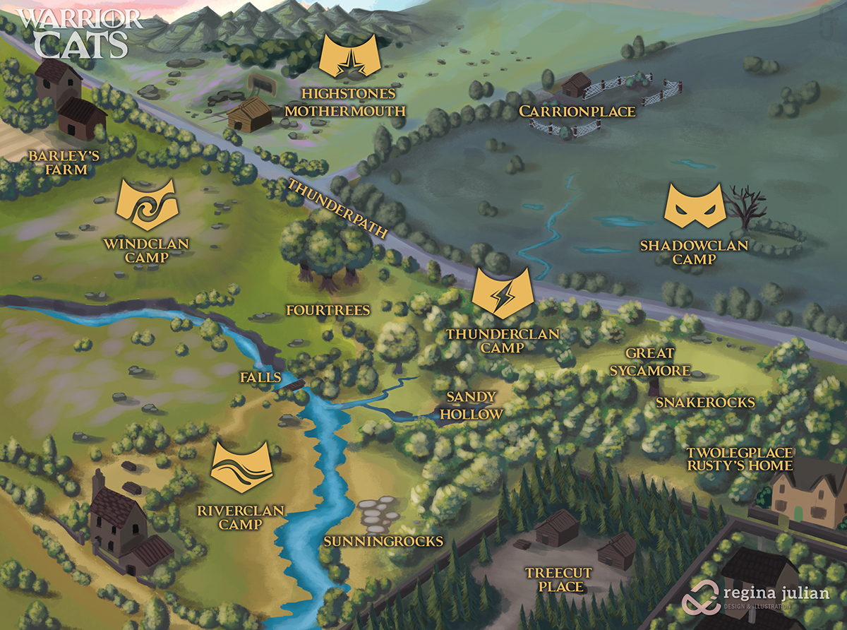 Warrior Cats Thunderclan Camp Map