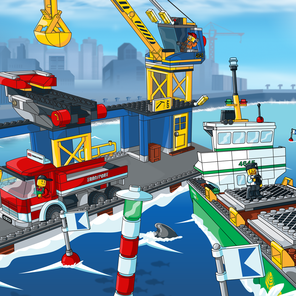 LEGO city game minifig harbour