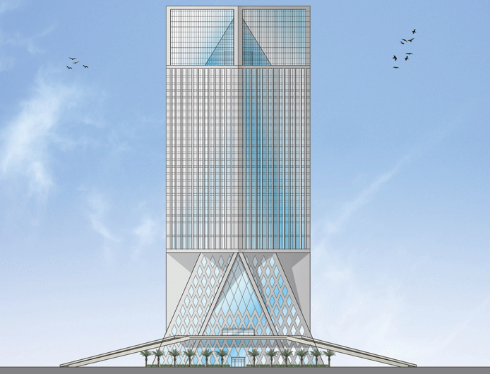 civil trigo tower concept design Students Project pyramid buildin exterior Interior Render logo poster