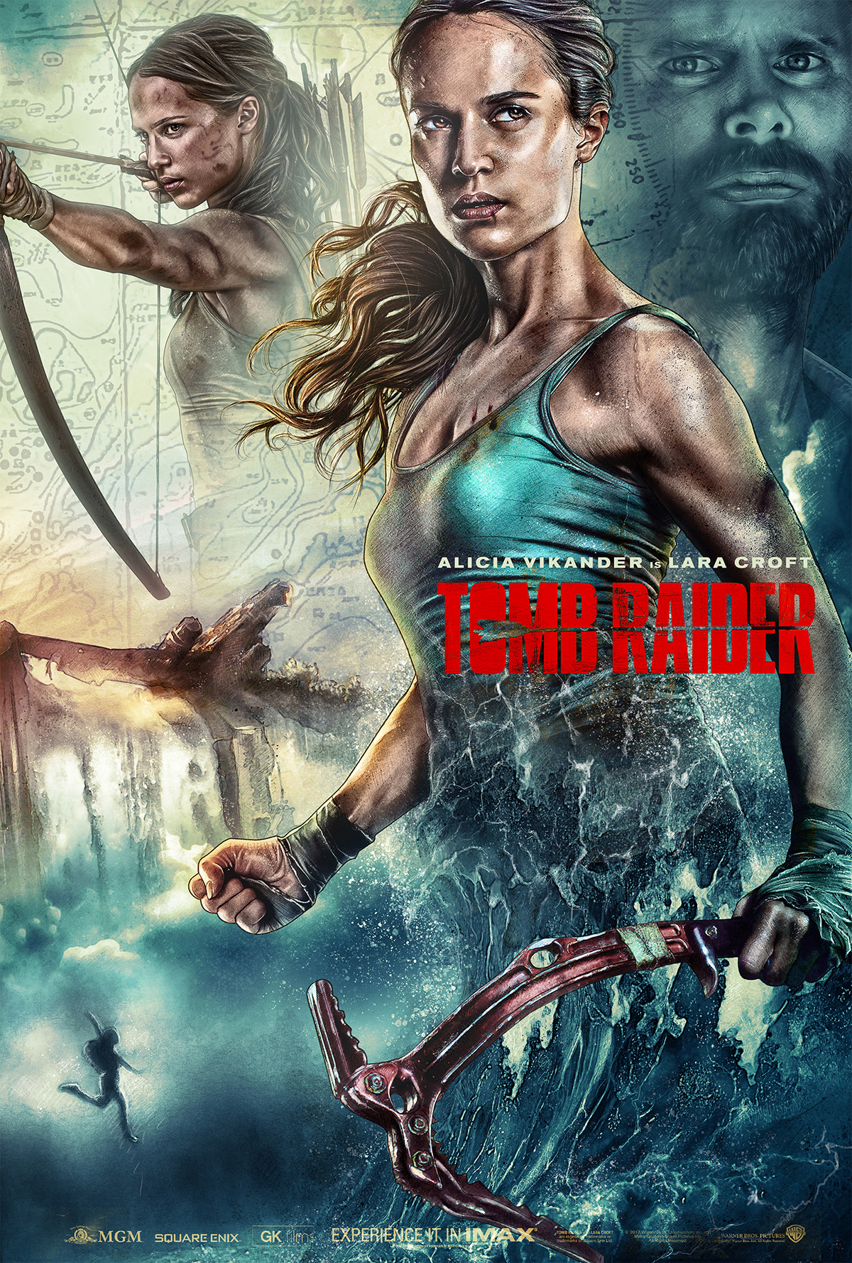 Digital Art  tomb raider lara croft square enix warner bros movie poster Alicia Vikander action adventure talenthouse