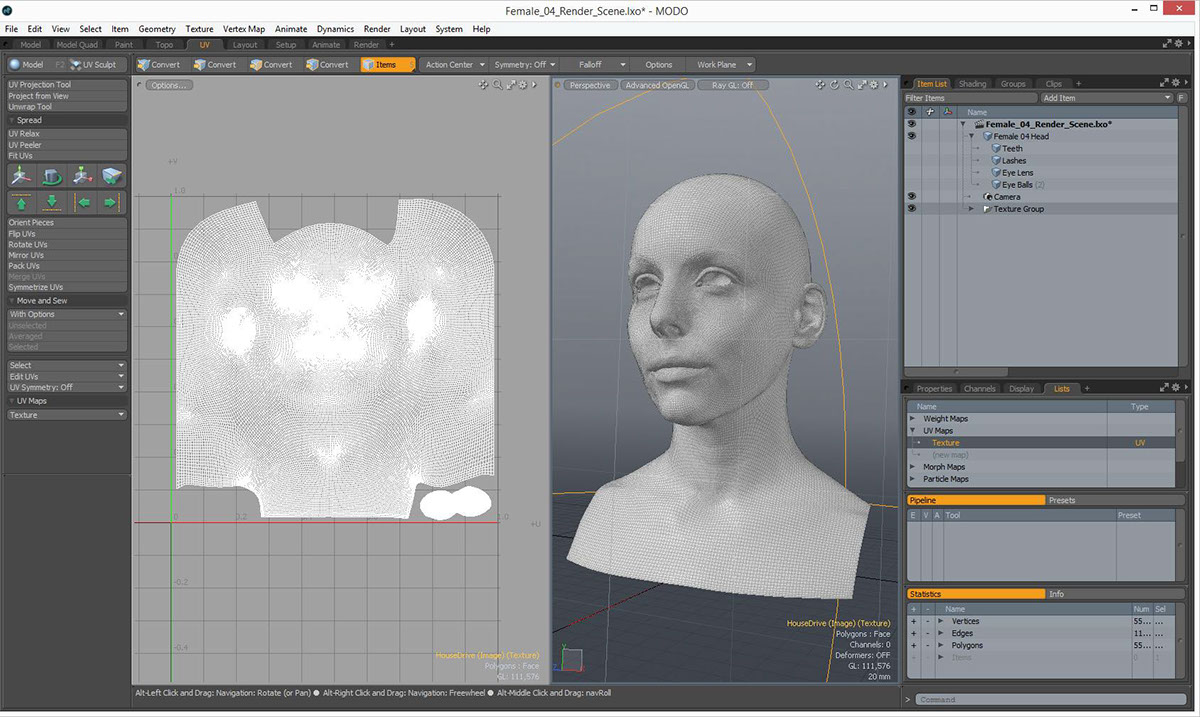 scan anatomy obj ztl zremesher topology medical ten24 3dscanstore modo animation ready