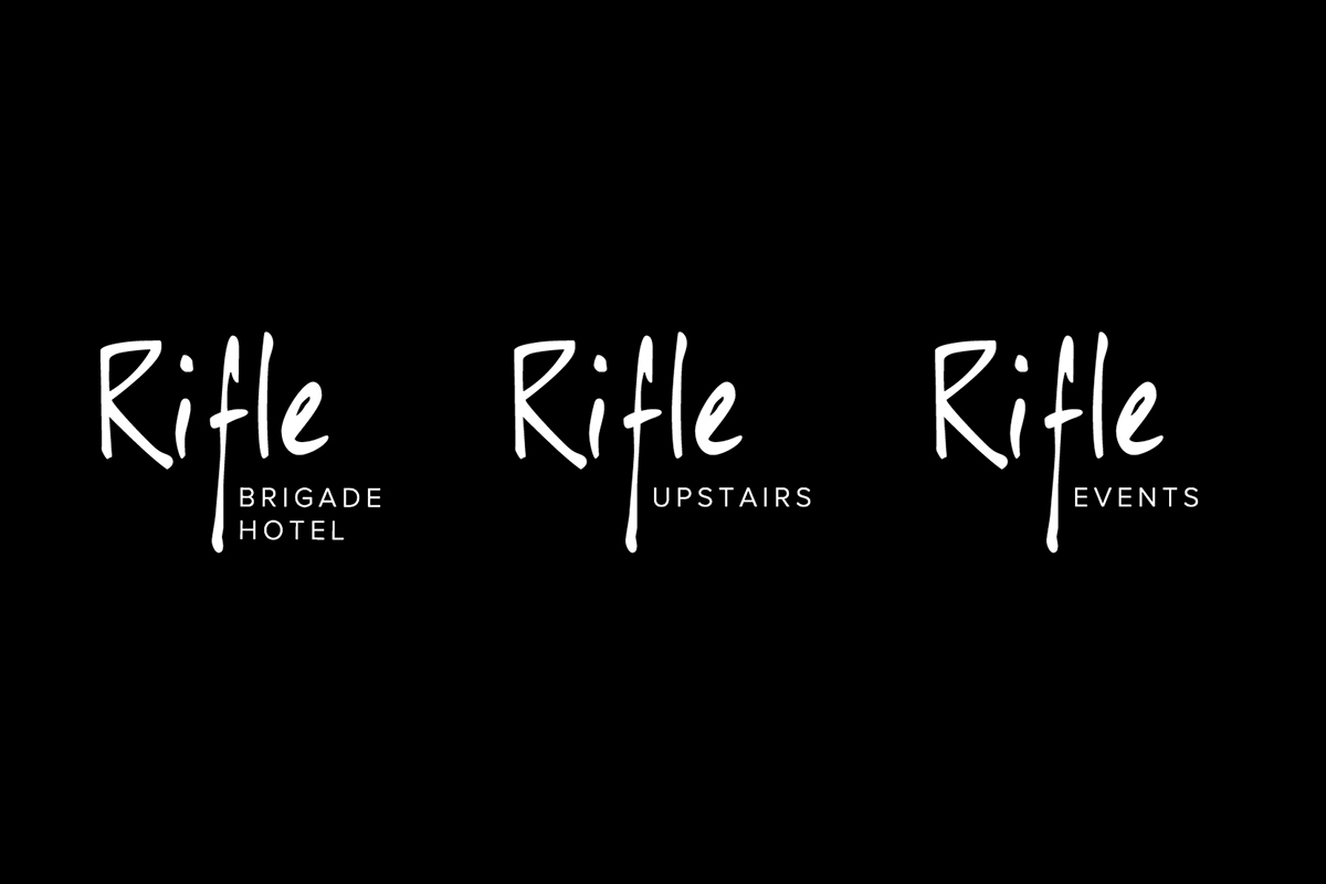 rifle Rifle Brigade hotel brand logo creative pub restaurant Food  Hospitality photo Collateral menus Stationery bendigo