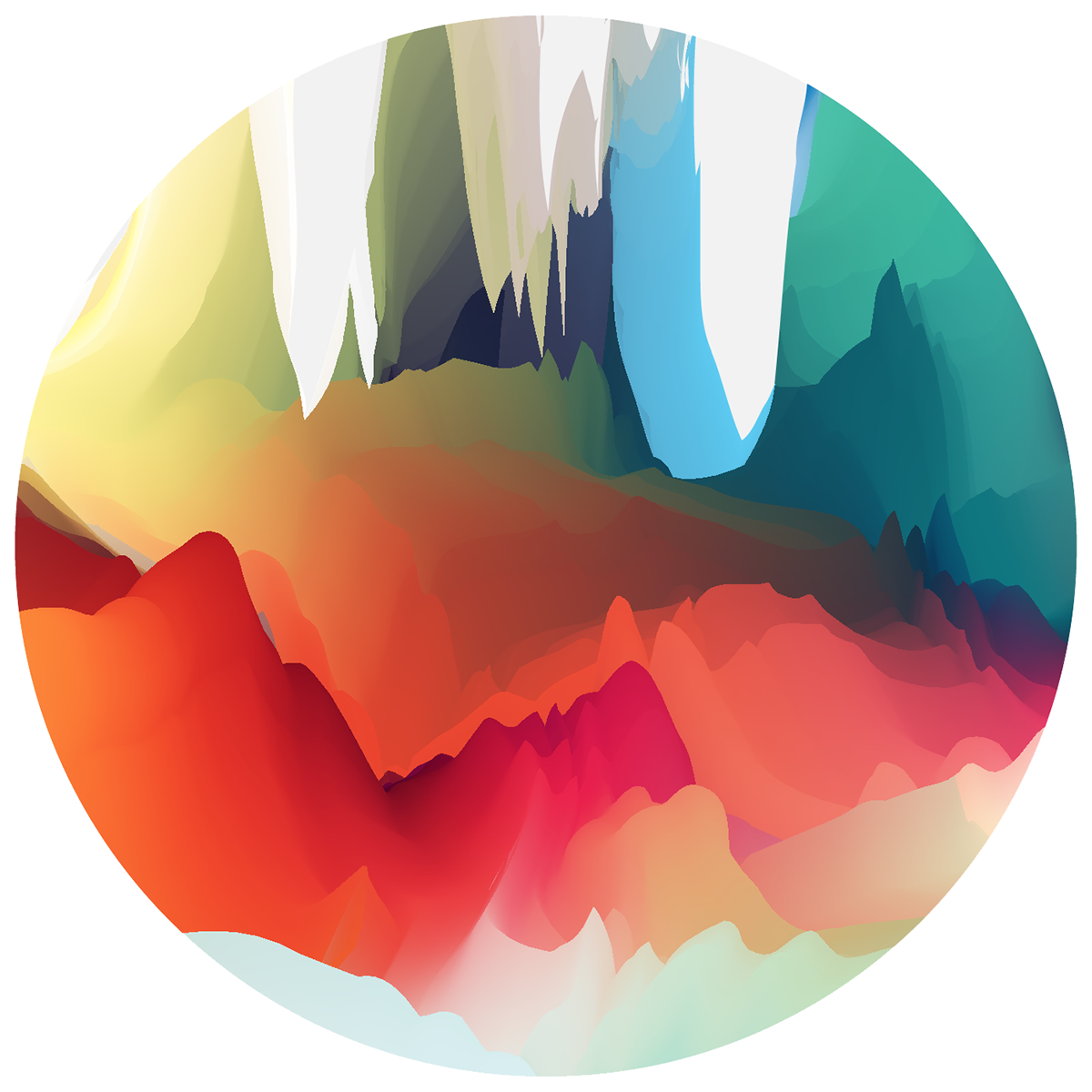 Illustrator vector mesh Colourful  Landscape