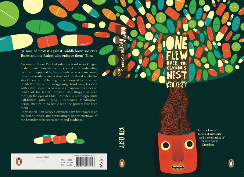 book cover One flew over the cuckoo's nest ken kesey penguin books