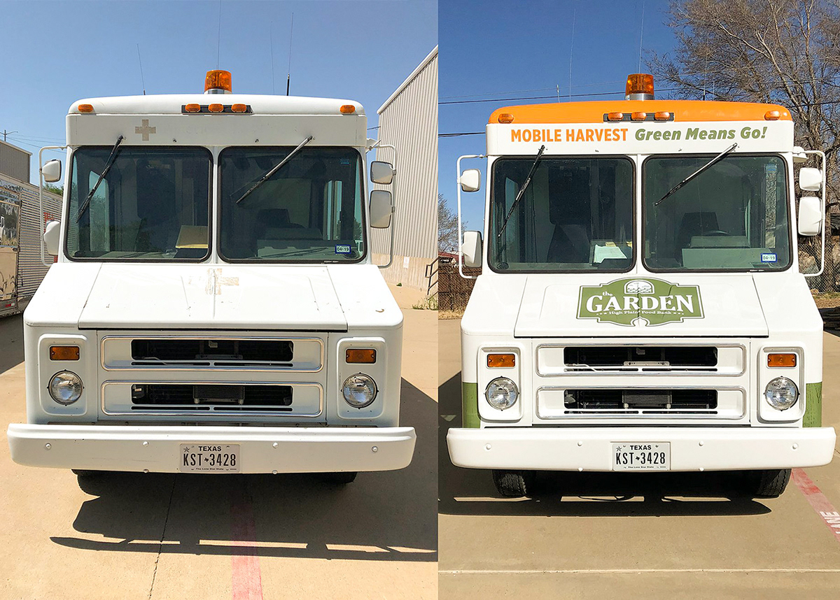 graphic design  Food truck Vehicle Wrap non-profit organization garden