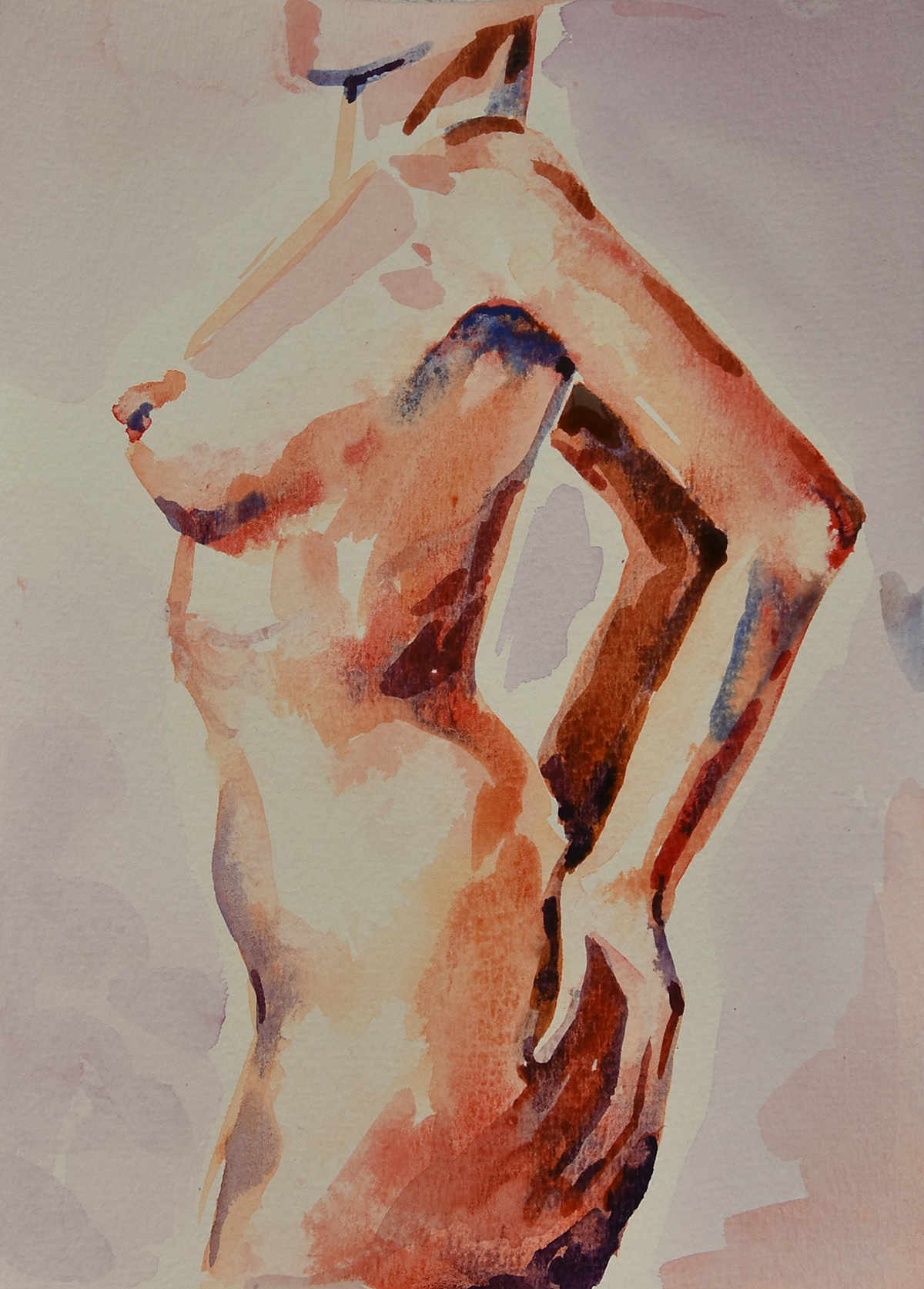 Drawing  artwork Woman Body solitude lonelyness
