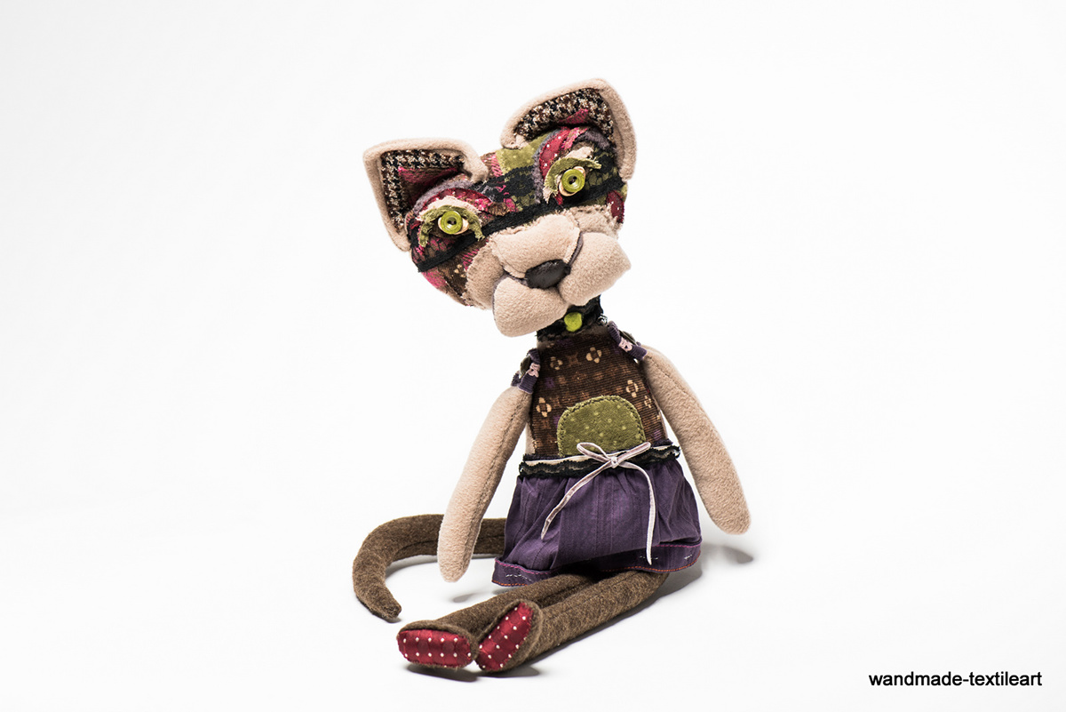 art doll soft toy soft sculpture textile art ooak doll handmade iceland