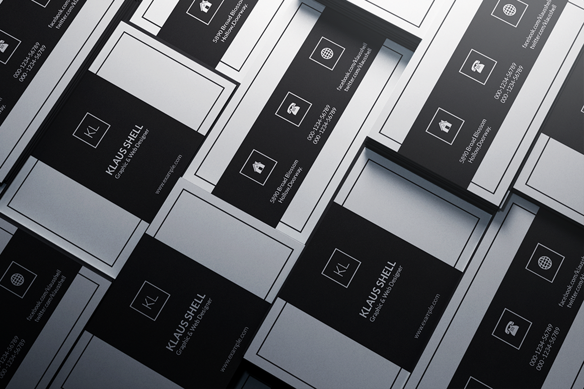 3.5x2 black business business card card clean CMYK color corporate creative customizable design designer minimal minimalist