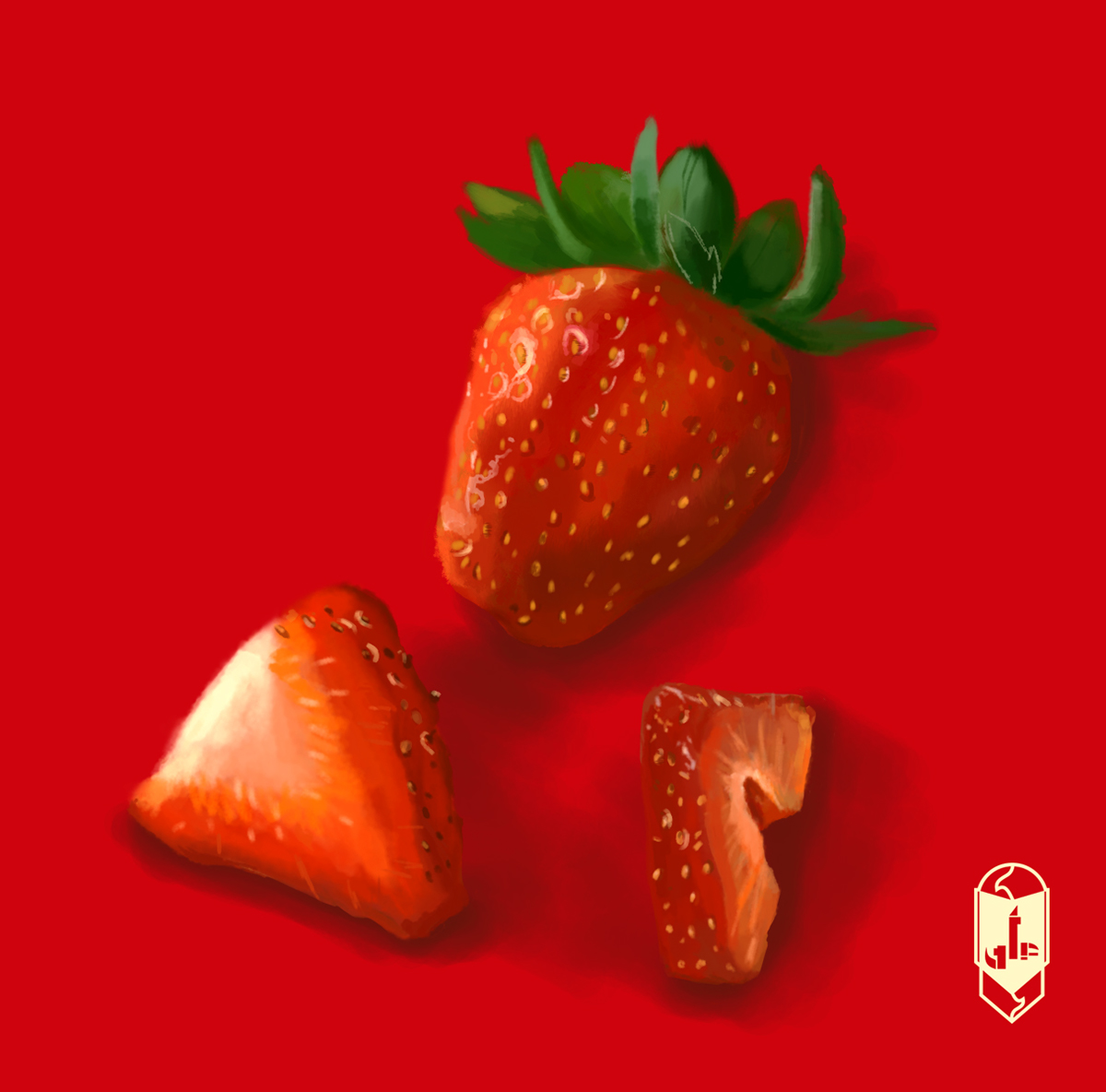 ILLUSTRATION  Drawing  digital painting   strawberries strawberry speed art