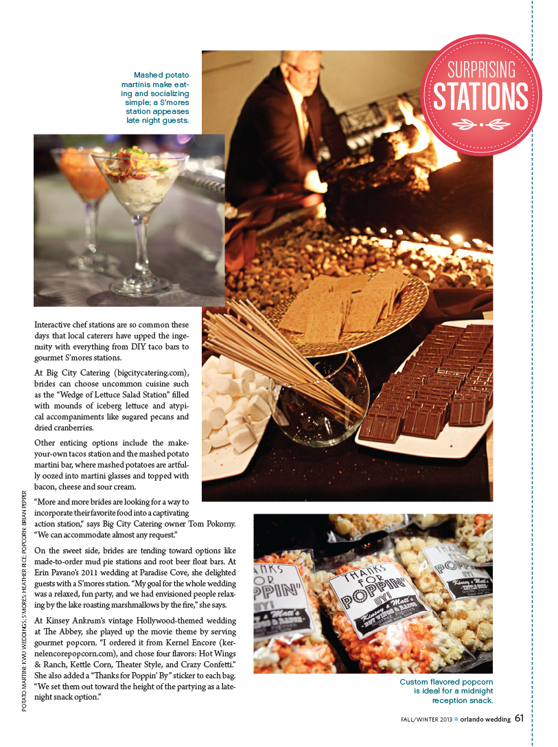 Orlando Wedding Magazine feature article gourmet cupcake HAND LETTERING hand drawn