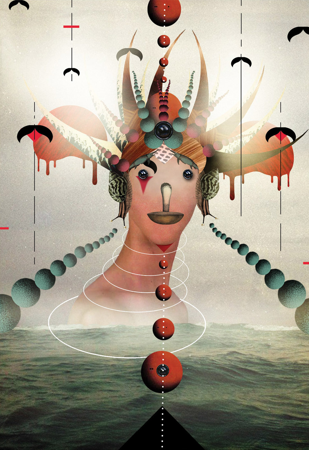 collage identity mixed media bauhaus Collageart contemporaryart design face Ocean surrealism