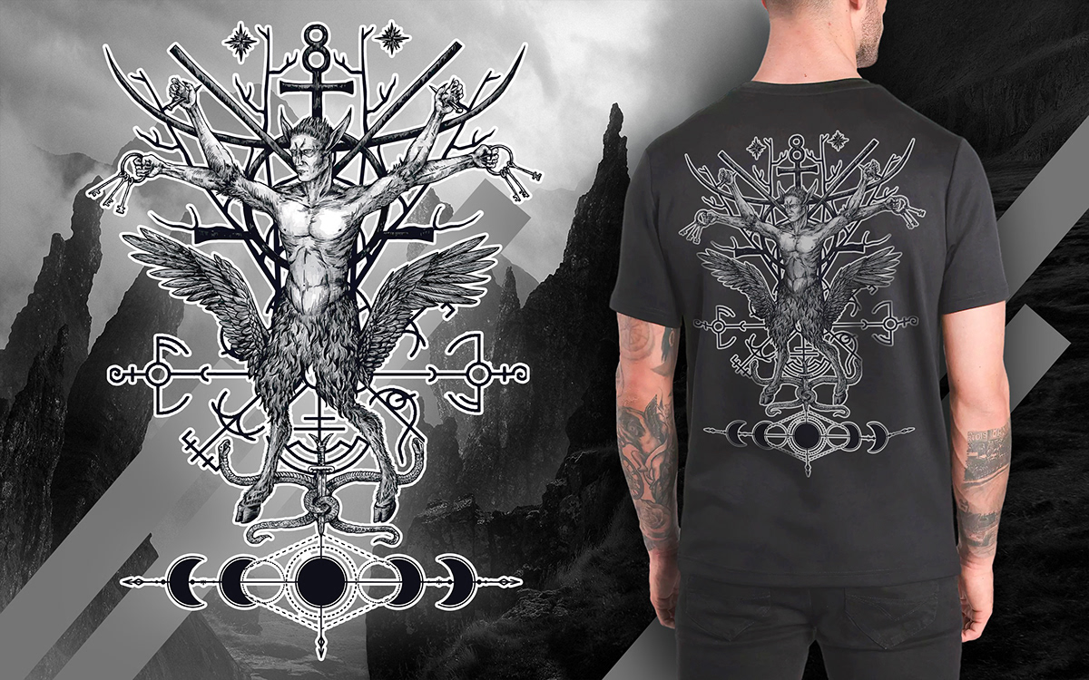alchemy occult merchandise tshirt artwork graphic symbols