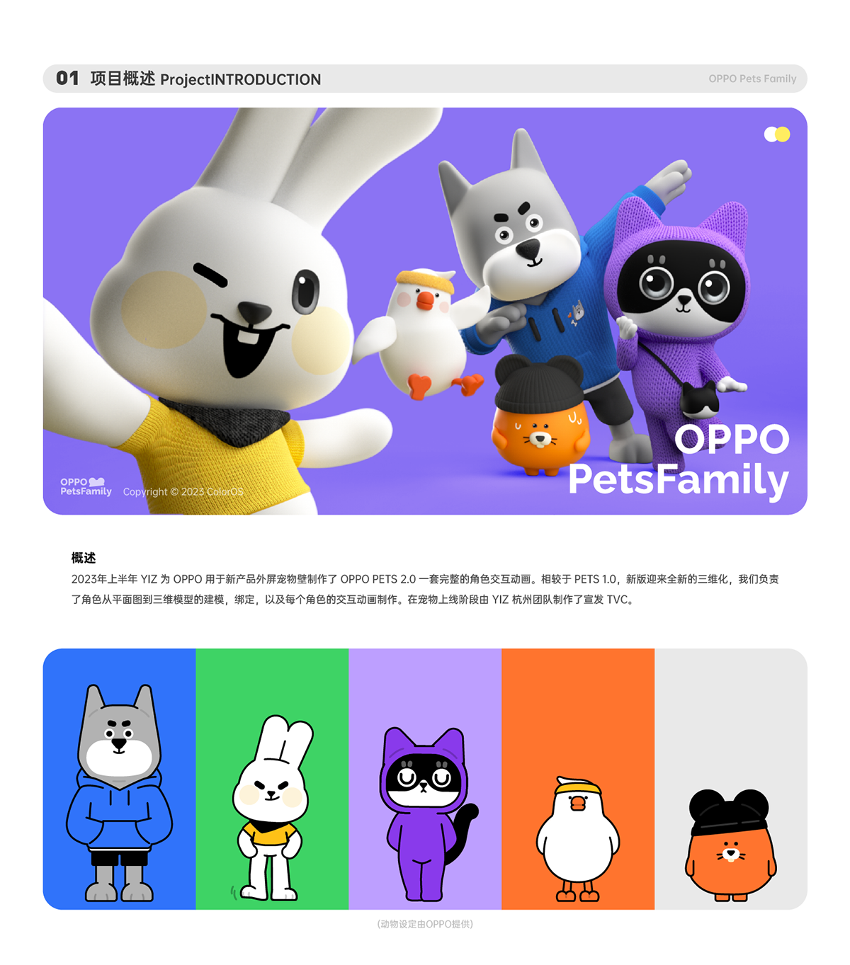 design Oppo pets phone IP Character 3C cinema 4d animation  coloros