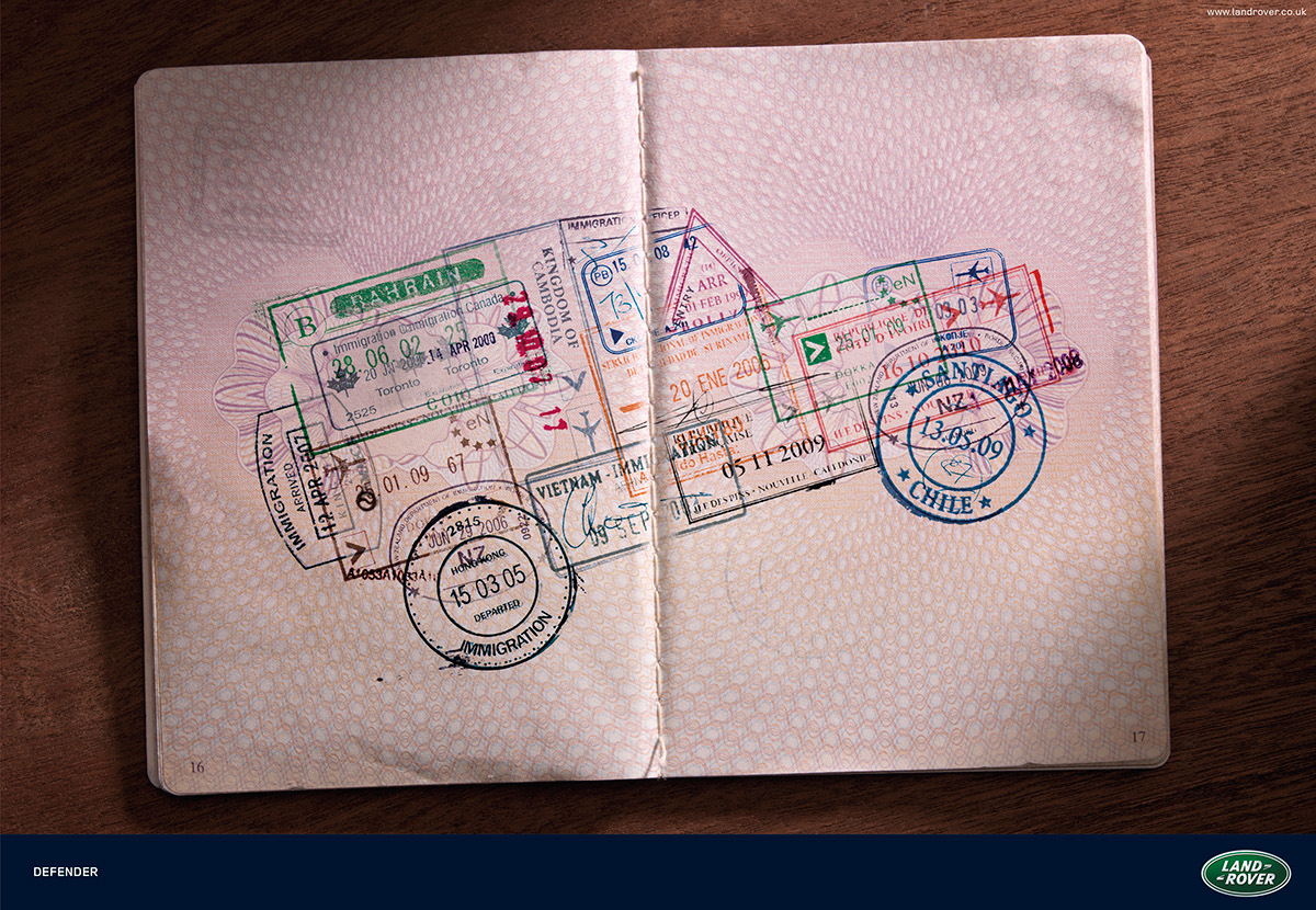 Land Rover  Passport stamps  defender RKCR LandRover Awards