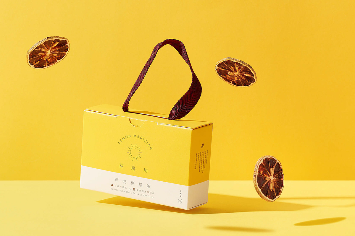 leomn magician sunshine Pingtung taiwan tea bag yellow Packaging design