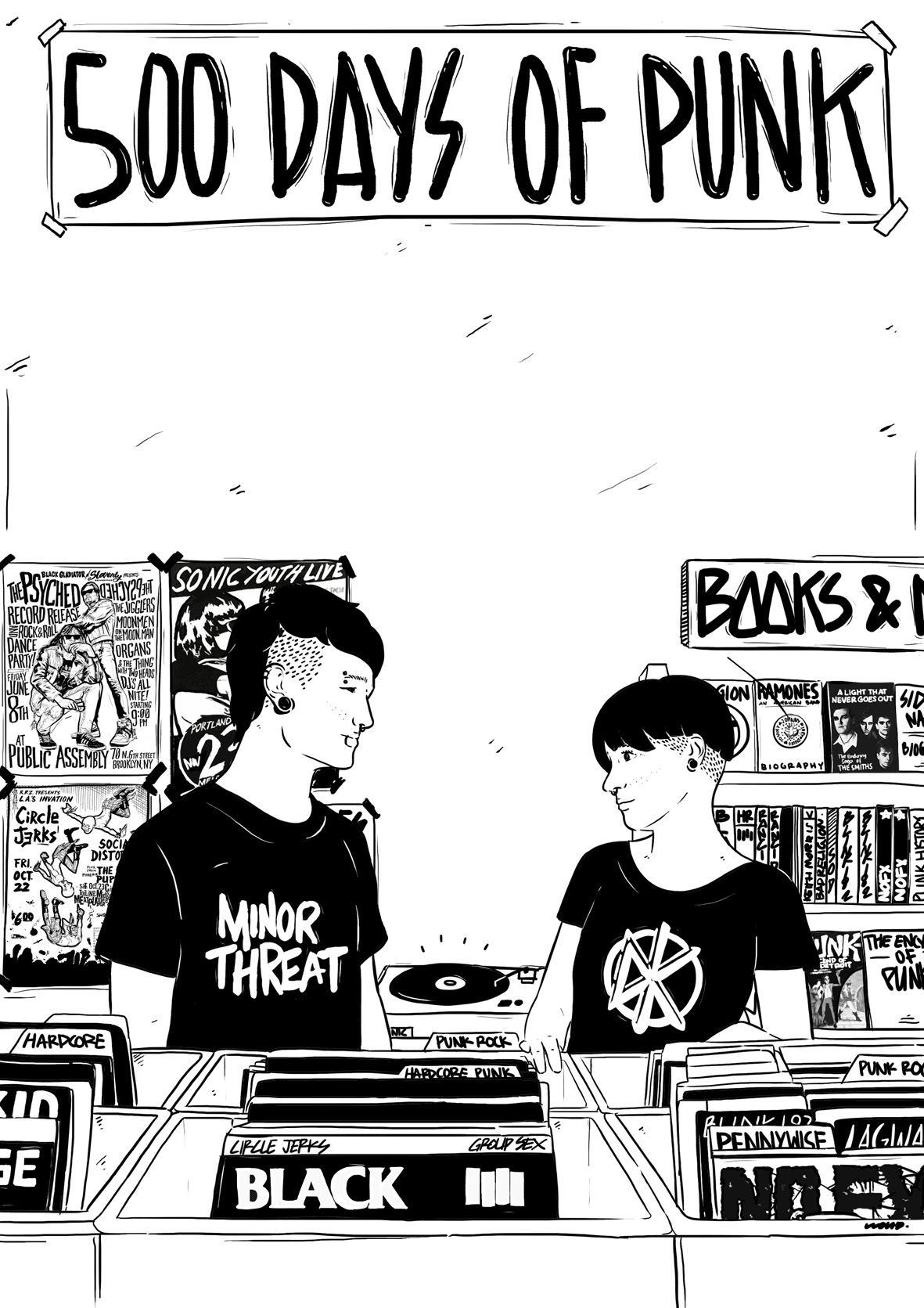 draw punk movie Love Records vinyl